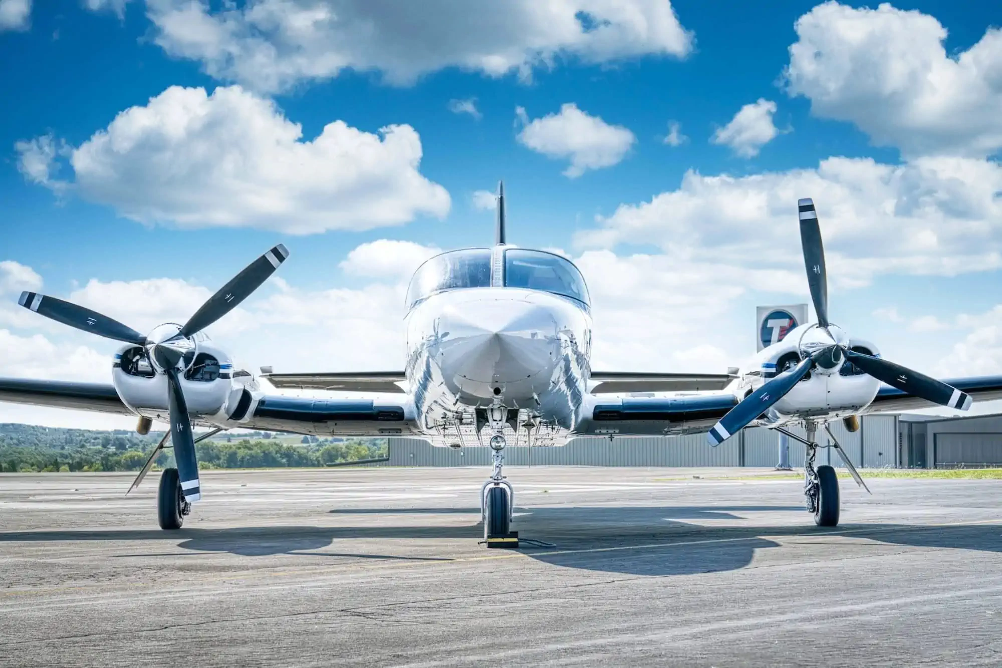 Cessna 421C on the ramp