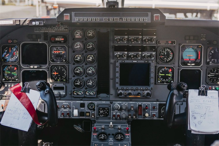 Aircraft panel before checklist