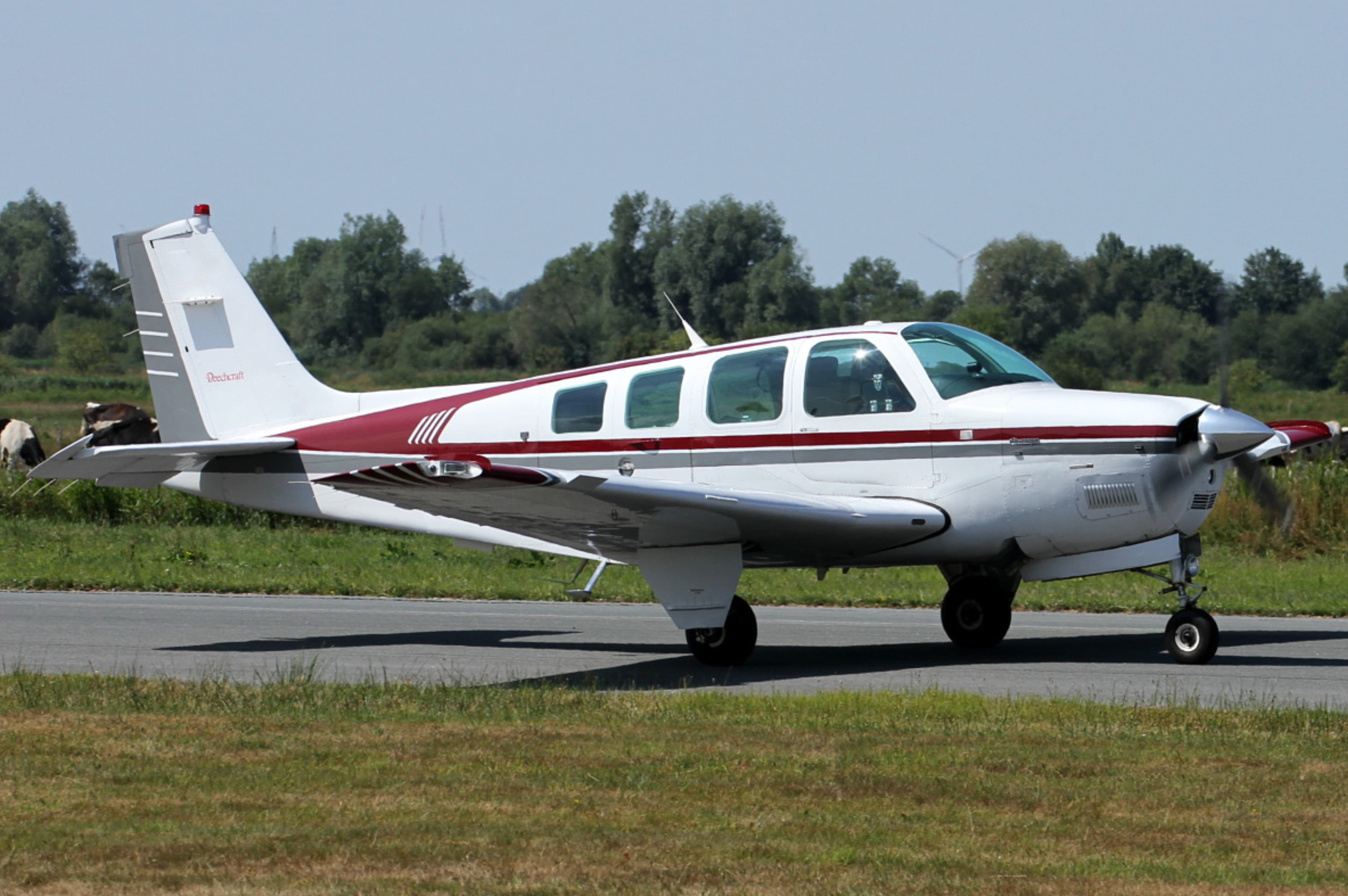 Beechcraft Bonanza taxiing