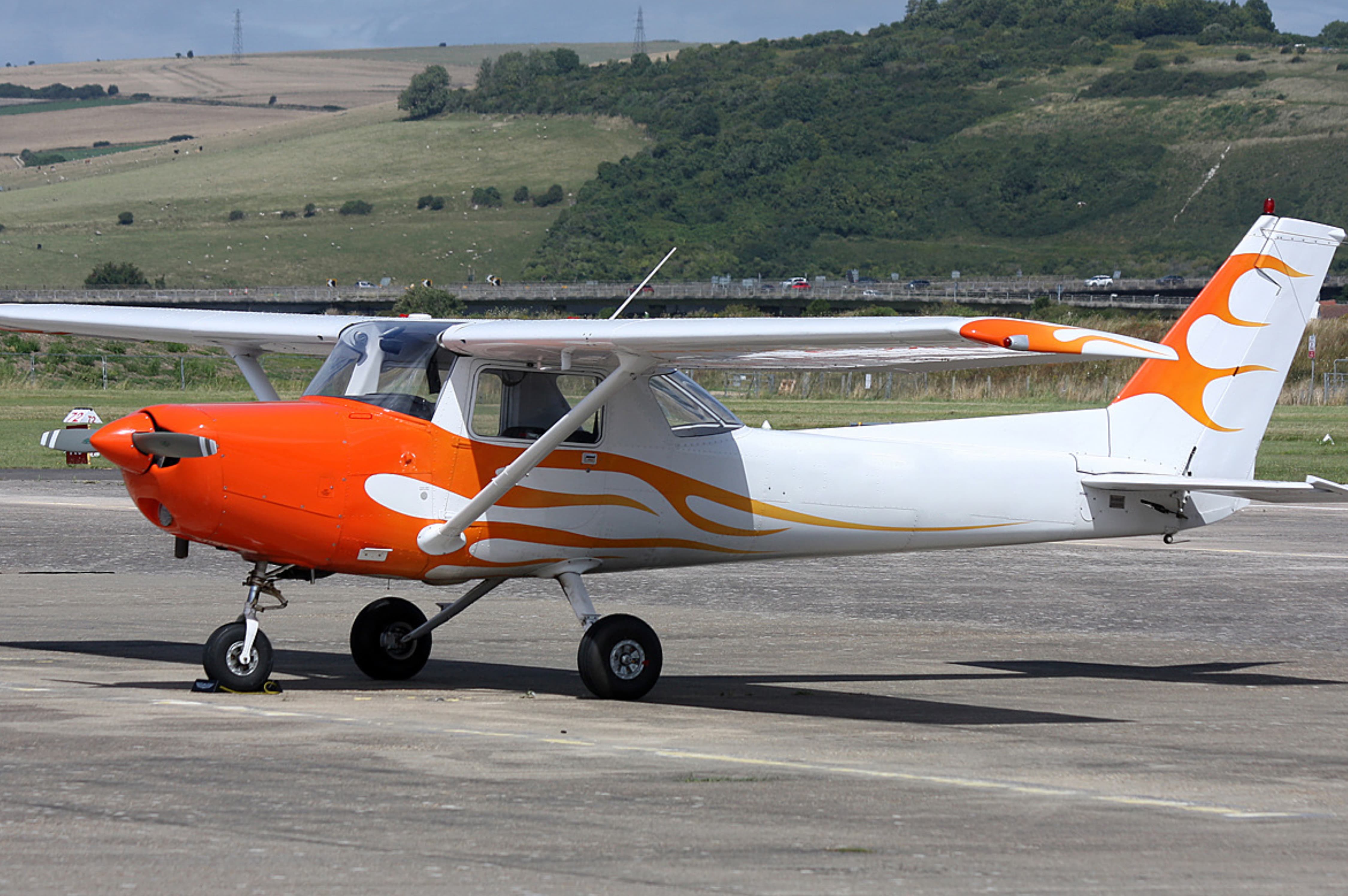 Cessna 150 on the ramp
