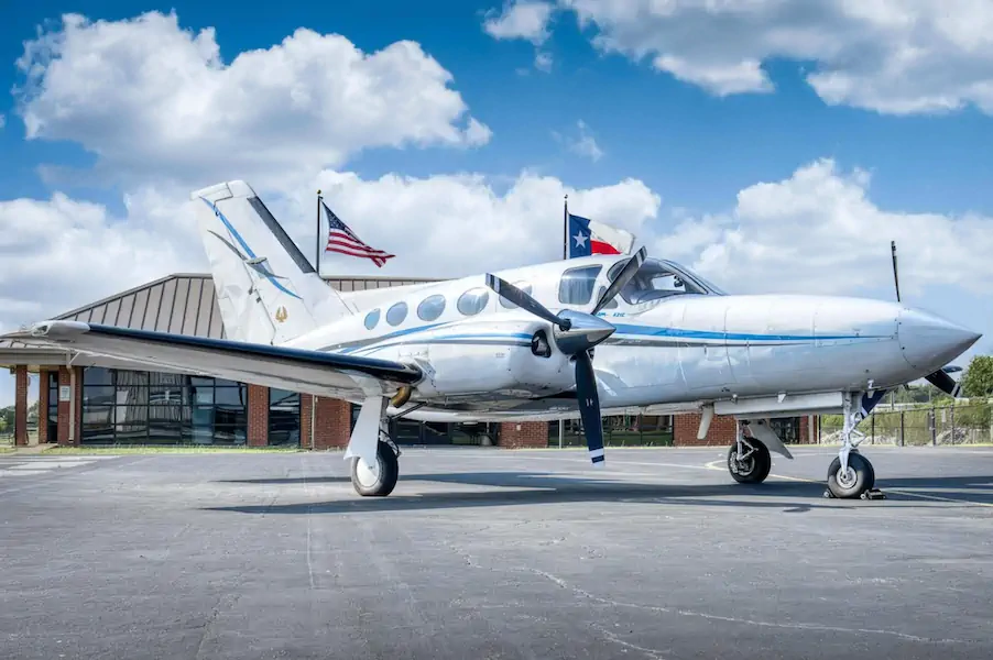 Cessna 421 on the Ramp