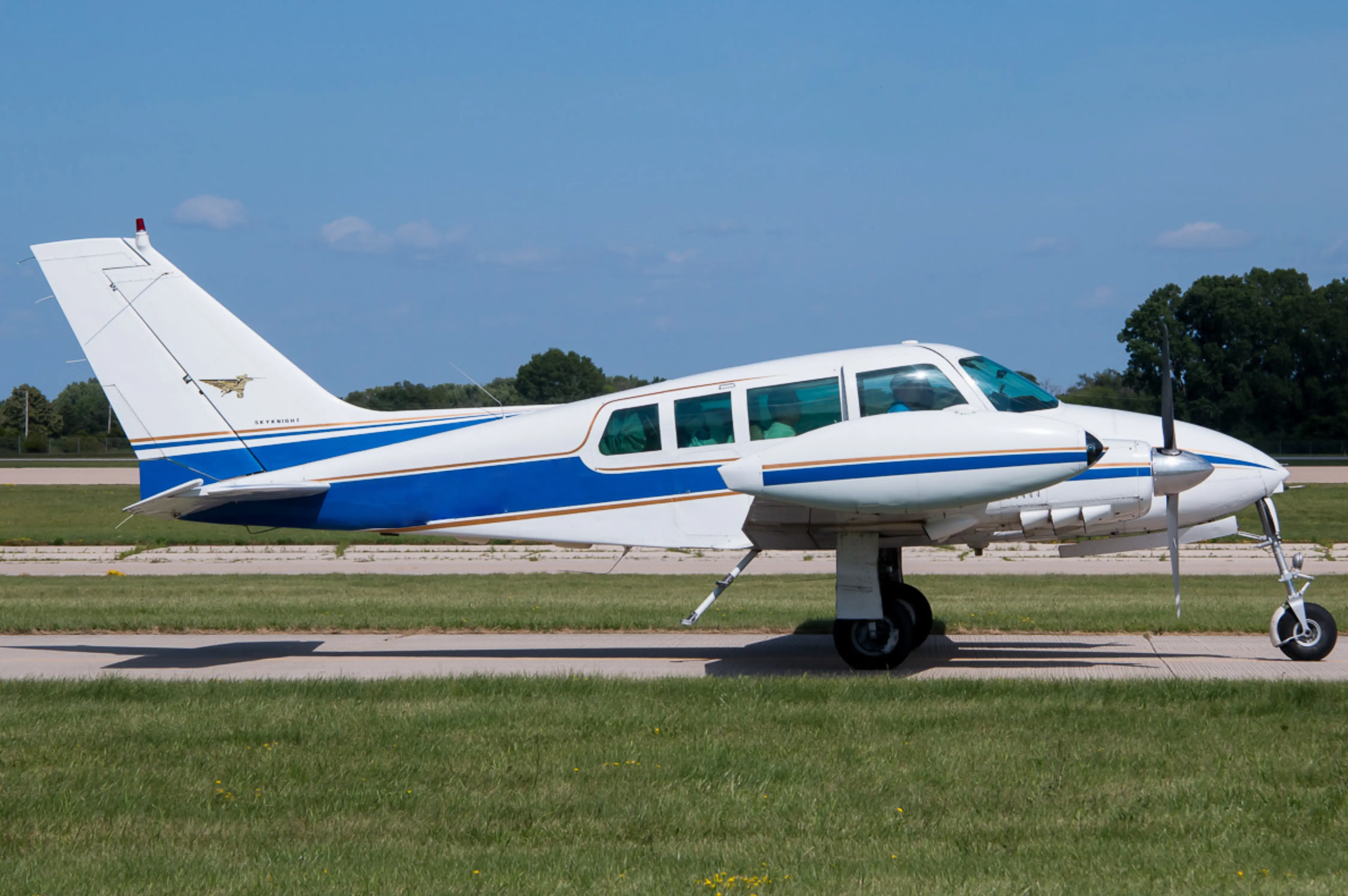 Cessna 310 on the ramp