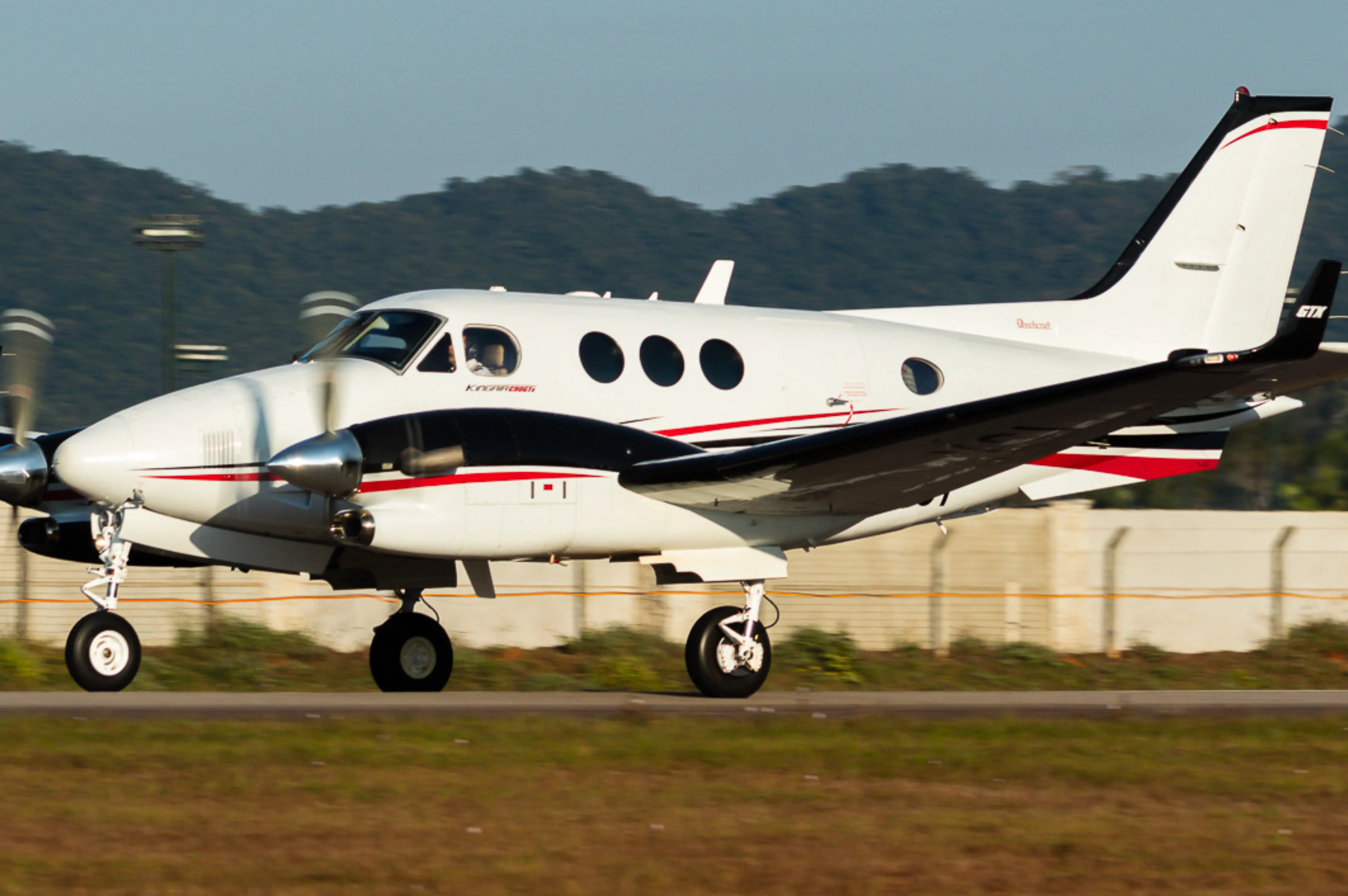 Beechcraft C90GTx taxiing
